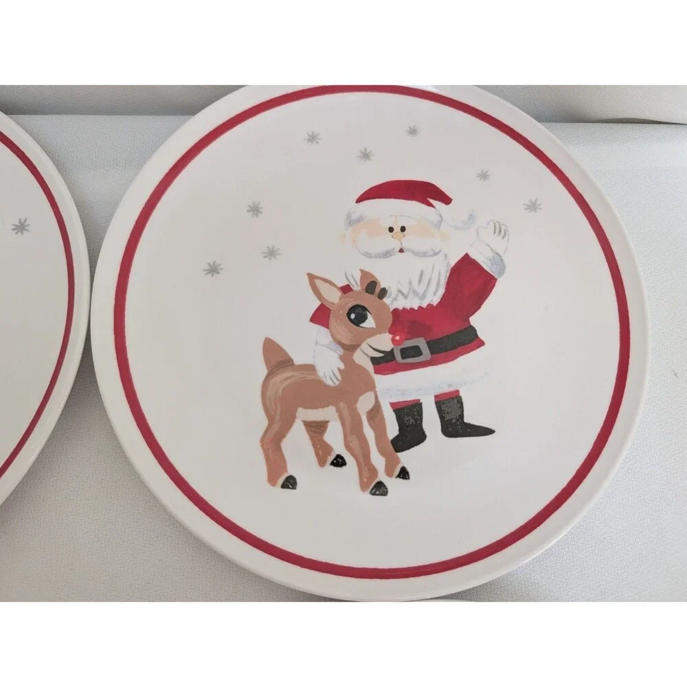 4 POTTERY BARN KIDS Santa Claus Melamine 9